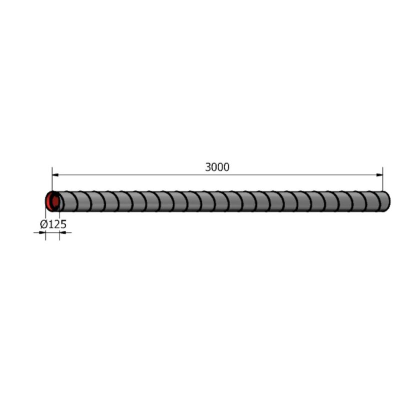 KANAL CIRKULÄR HR FZ LOCKAD 125 3000 MM