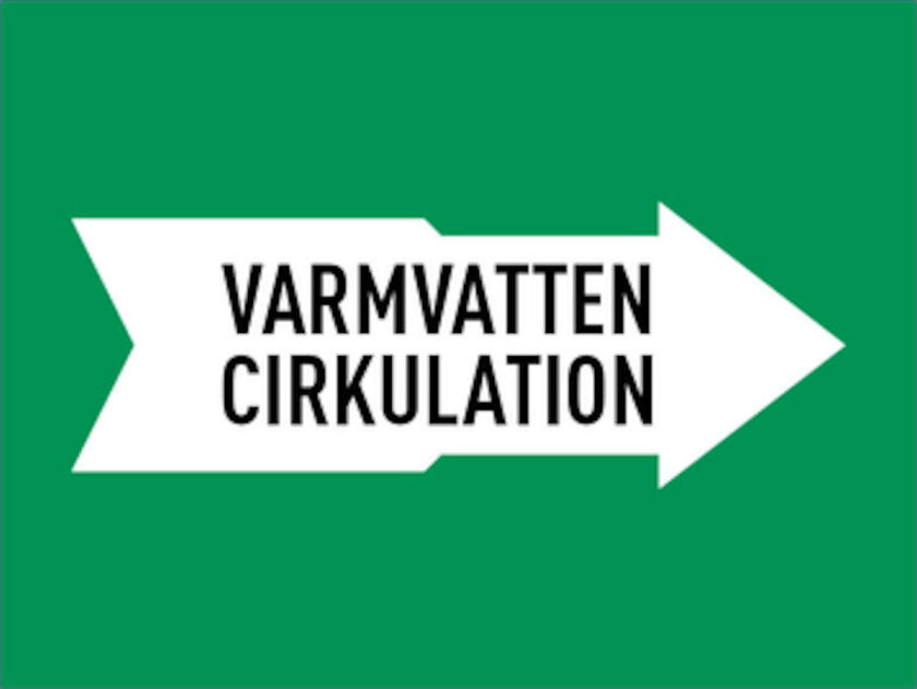 MÄRKBAND VARMVATTEN CIRKULATION 160 MM 5000 MM