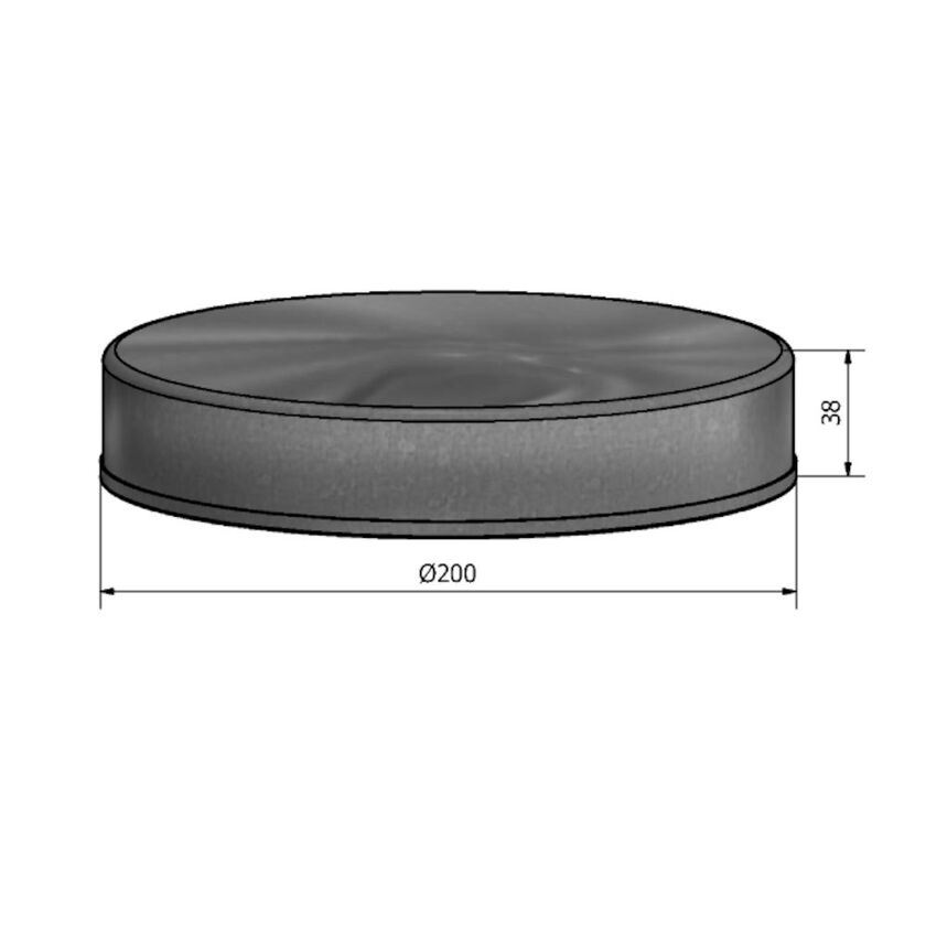 BOTTEN MUFF HÄLM FZ OISOLERAT 200 MM