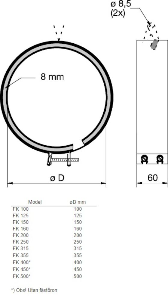 FÄSTKLAMMER 160 MM
