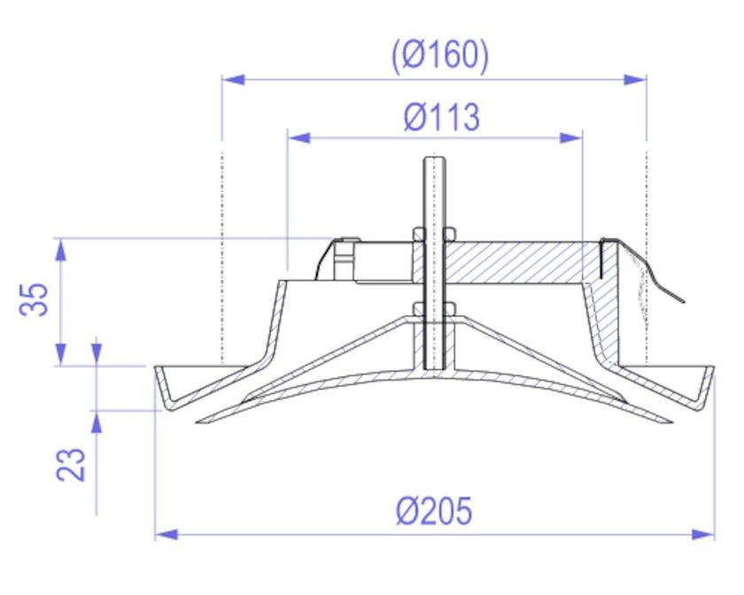 TILLUFTSDON ALTD-B ALTECH PLAST VIT 160 MM