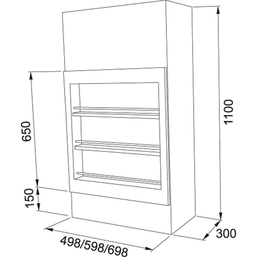 FLÄKTÖVERSKÅP FFÖ 336 VIT 60 CM