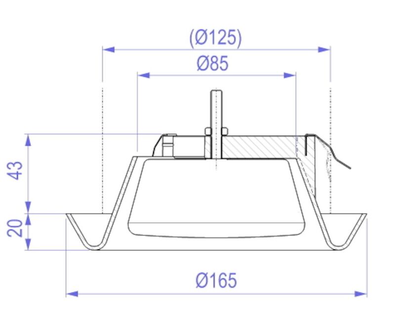 FRÅNLUFTSDON ALFD-B ALTECH PLAST VIT 125 MM