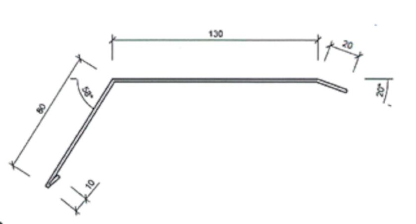 FOTPLÅT PERFORERAD RF 4404 1500 130X80X0,5 MM