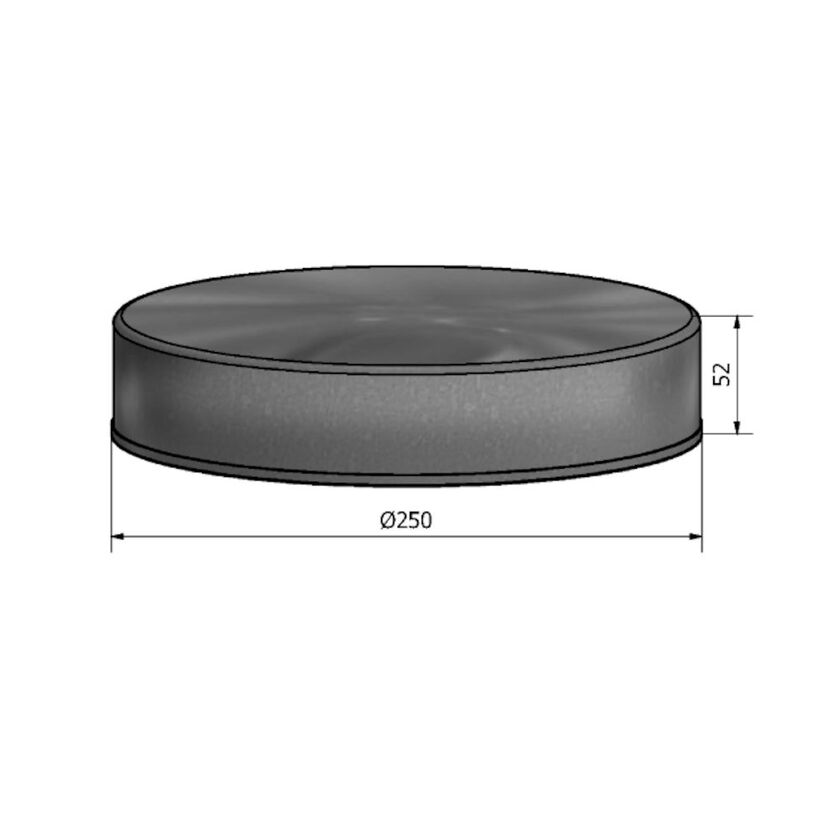 BOTTEN MUFF HÄLM FZ OISOLERAT 250 MM