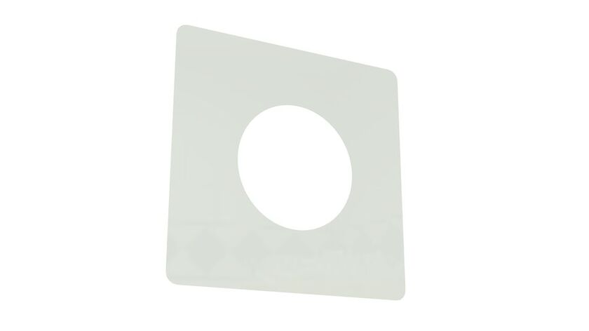 TÄCKPLÅT MED HÅL VIT 250X250 125 MM