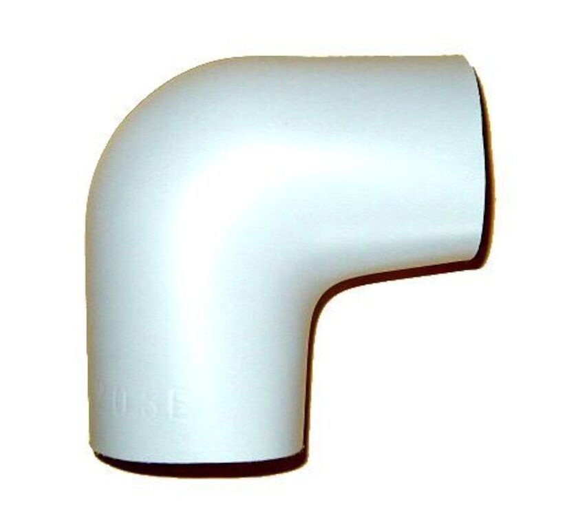 PLASTPLÅT SNÄPPBÖJ IGP VIT 90 GR 62