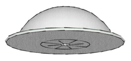 KUPOLBRICKA ALU VIT 23 MM