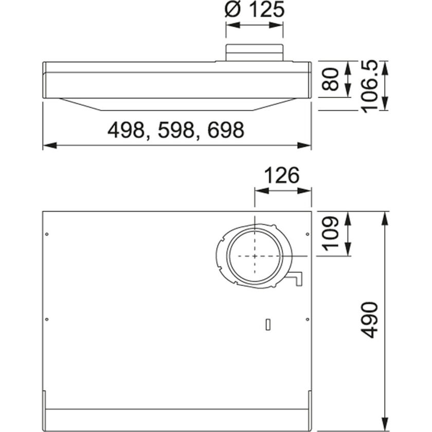 SPISFLÄKT 1261A-60 NON-STOP VIT 60 CM