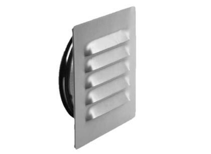 VENTILGALLER GC MED STOS ZINKGRÅ 100 MM