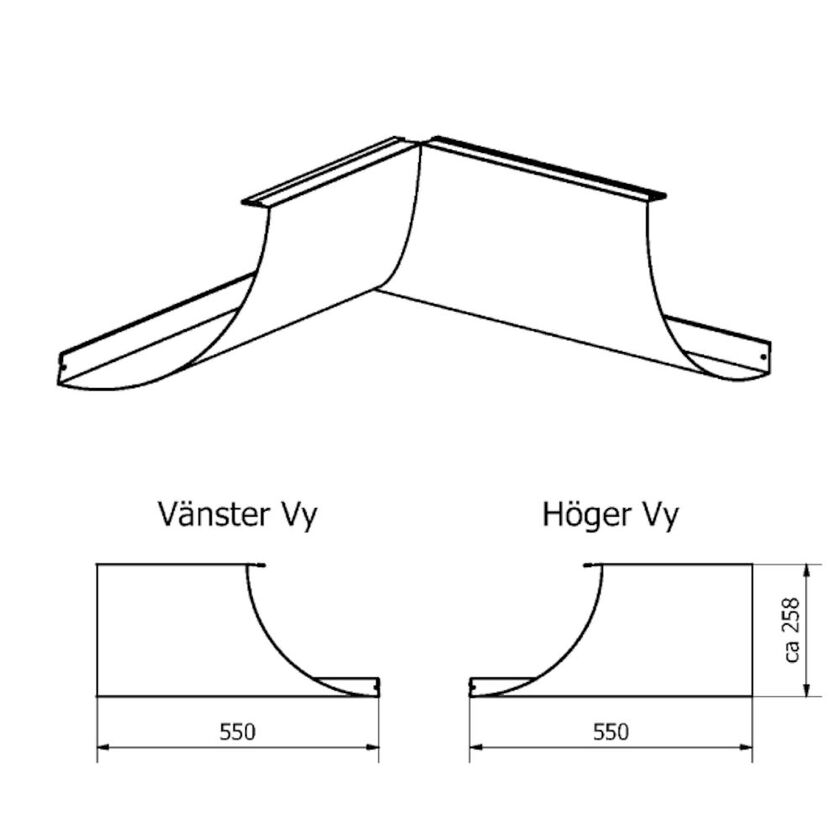 INNERHÖRN DELAT INTERIOR VIT 200 MM