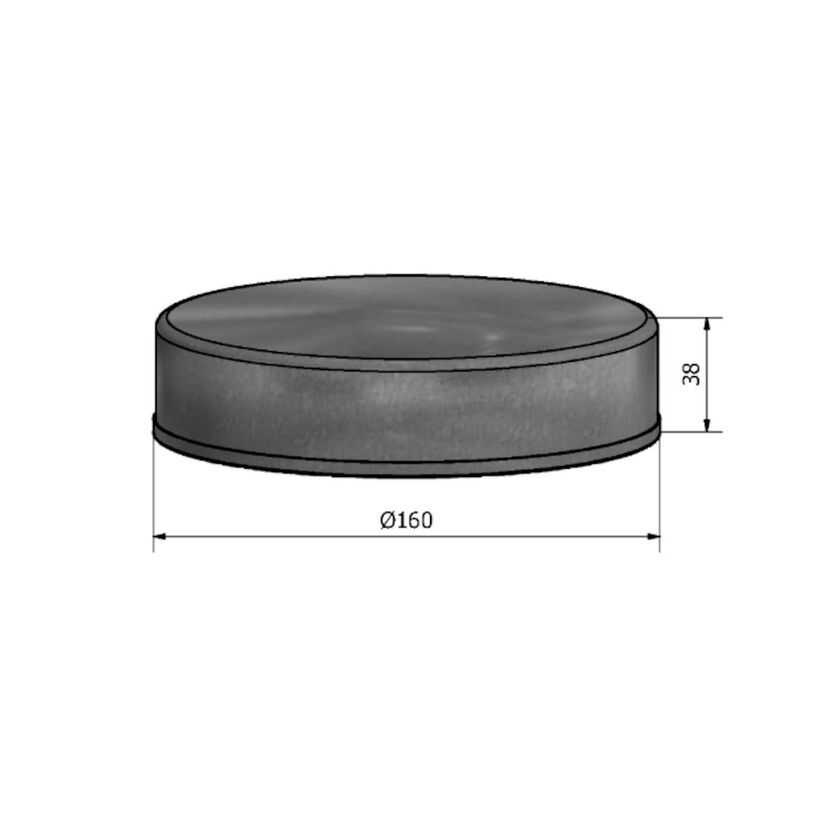 BOTTEN MUFF HÄLM FZ OISOLERAT 160 MM