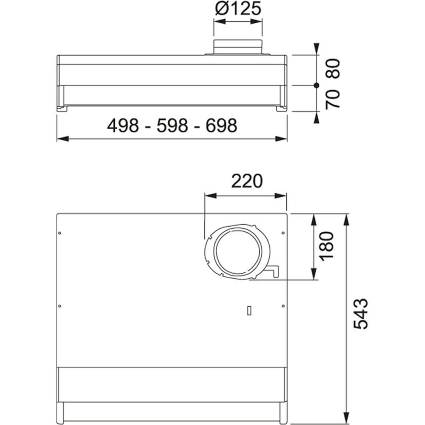 SPISKÅPA 1221A-10 CLASSIC VIT LITEN VOLYMDEL 60 CM